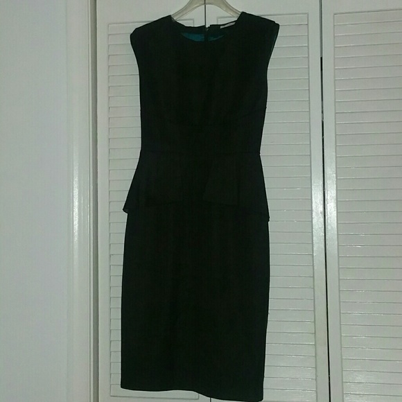 T Tahari Dresses & Skirts - T Tahari Black/charcoal Myra peplum dress sz 2